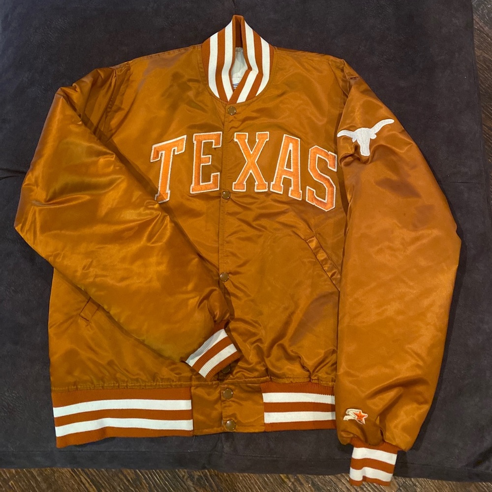 Vintage Starter Texas Longhorns Satin Jacket Sz L